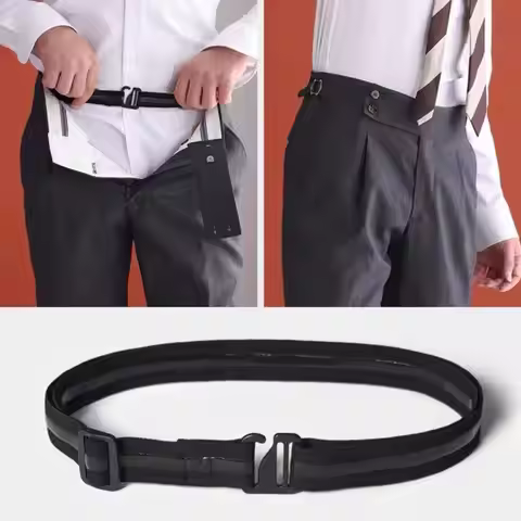 2.5cm/1inch Suspenders Women Men's Shirt Stay Belt Keep Shirt Tucked in Adjustable Elastic Non-slip 
