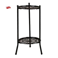 Two-Layer Elegant Metal Plant Stand Shelf Potted Plant Holder Modern Tall Plant Pot Stands for Indoo