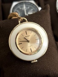 👑昭和藝術時計👑  Seiko 17 Jewels Gold Plated Pocket Watch 精工手動上鏈古董陀錶 懷錶｜香檳金放射紋錶盤｜昭和東洋工藝時計