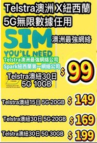 澳洲/紐西蘭 Telstra 5G SIM卡