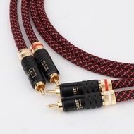 New Pair Hifi audio 5N OFC RCA Audio interconnct cable hi-end RCA to RCA extension cable with gold plated RCA connector plug
