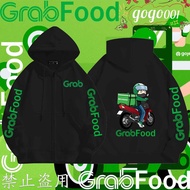 Ready Stock Baju Sulam Grab Simple Grab Food Hoodie Grab Food Delivery Pure Cotton long-sleeved swea