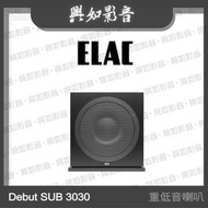 【興如】ELAC Debut 2.0 SUB 3030 重低音 家庭劇院喇叭