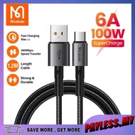 Mcdodo CA-3591 100W TypeC USB Cable Super Fast Charging 6A Data Transfer Cable For iPhone Android Mo