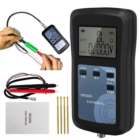 4-Wire YR1035+ Car Battery Analyzer Lithium Battery Internal Resistance Test Instrument 100V Electri