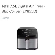 Tefal 7.5L Digital Air Fryer - Black/Silver (EY855D)