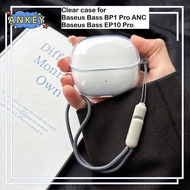 Clear Case for Baseus Bass BP1 Pro ANC / EP10 Pro Case Protective Transparent Clear TPU Covers Nylon