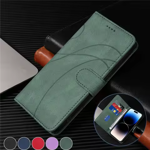 Dream Line Flip A55 Phone Case For Samsung Galaxy A55 A54 A35 A34 A25 A24 A15 A14 A05 A05s A04E 5G 4