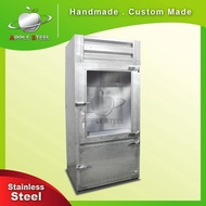 Handmade 304 Stainless Steel 2 Door Upright Chiller & Freezer Refrigerator/Keluli Peti Sejuk Dan Pet