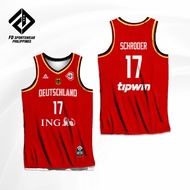GERMANY DEUTSCHLAND BASKETBALL FIBA WC 2023 SCHRODER NOWITZKI WAGNER DARK FULL SUBLIMATED JERSEY