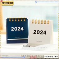 FENGLIN Desk Calendar, Home Decoration Office School Supplies Mini Calendar, Knickknacks Simple Daily Planner