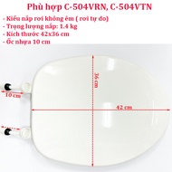Nắp bồn cầu đóng êm thay phù hợp bồn cầu inax C504VTN C504VRN C504VAN C504VWN