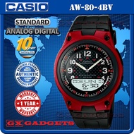 CASIO AW-80-4BV STANDARD ANALOG DIGITAL WATCH TELEMEMO 30 WORLD TIME WR50M AW-80