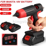 21V 1000W Cordless Hot Melt Glue Li-ion Battery Copper Nozzle Home DIY Rechargeable Repair Tool For Makita Battery 18V