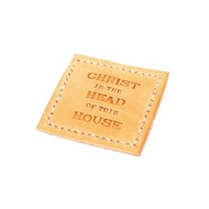 基督是我家之主。真皮磁鐵