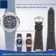 Canvas strap For Patek Philippe Nautilus 55711 5712 5726 5980  Nautilus series Special Interface 25m