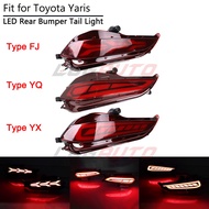 For Toyota Yaris Vios 2017 2018 2019 2020 2021 2022 2023 LED Rear Bumper Tail Light Reflector Brake Stop Lamp With Turn