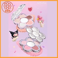 AMUSE FLORA EYE PALETTE MY MELODY & KUROMI EDITION – BLOOMING MULTI EYE & CHEEK PALETTE