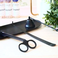 【蠟燭工具】滅燭罩 燭芯剪 燭芯鉤 托盤 絨布袋-