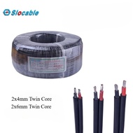 Slocable EN50618 H1Z2Z2-K Double Core Solar Cable PV Solar Panel Solar Twin Core 2x4mm 2x6mm