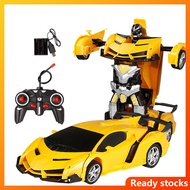 SY 1:18 Remote Control Transforming Car One-button Deformation Robot Cars Toys For 3-11 Years Old Kids As Gifts