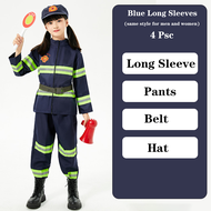 Fireman Costumes for Kids Firefighter Firetruck Boy Career Uniform Work Cosplay RolePlay Suit Clothi