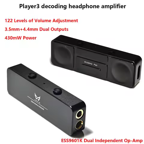 HIFI Decoding Headphone Amplifier 430mW Power CS43131 DAC DSD256 384KHz 32bit Decoding Headphone Amp