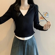 autumn jacket woman winter jacket woman jacket woman Casual Women's Hooded Zip-Up Top - Early Autumn