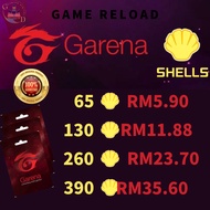 Garena Shell Pin Reload / Topup (65/130/260/390 Shells)