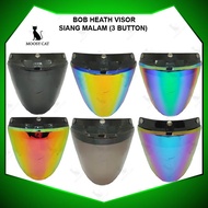 BOB HEATH Visor Siang Malam (Reborn/Revo) 3 Button V Shape TAJAM MS88 SGV MHR NS88 RS88 Helmet XDOT 