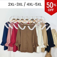 PLUSSIZE BAJU PEREMPUAN STYLE MUSLIMAH KOREAN FASHION BLOUSE Nismara (Code: N9513 )