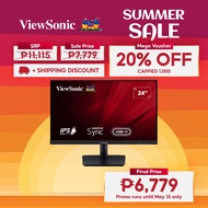 ViewSonic VA2409-MHU 24” Full HD 75Hz LED IPS Technology 3ms Build-in Speakers with USB-C Monitor