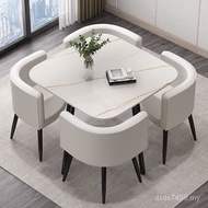 Reception Net Luxury Dining Table Light 4 People Board Sales Office Dining Table Negotiation Simple 