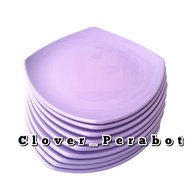 Lilac melamine square plate 23cm size 9 inches