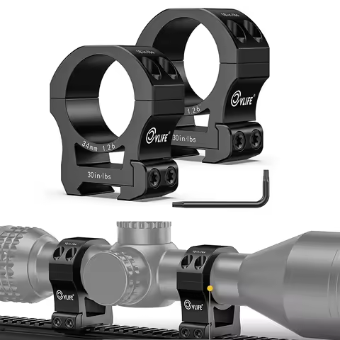 CVLIFE 34mm Scope Rings Riflescope Medium High Profile Mount 1.26" 1.45 " Heigth Compatible with Pic