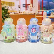 NEWEST CHARACTER CHILDREN'S DRINKING BOTTLE 600ML CAPACITY BPA FREE LONG STRAP STRAW CODE AZ-216