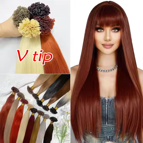 K Tip Hair Extensions Keratin Human Hair V Tip Hot Fusion Hair Extensions Italy Keratin Glue Machine
