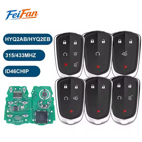 FeiFan HYQ2AB HYQ2EB 315MHz/433MHz For Cadillac Escalade CT6 2015 2016 Smart Remote Car Key ID46 Chi