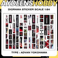 STICKER DIORAMA (ADVAN YOKOHAMA) SCALE 1/64