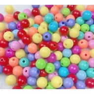 (Half A Kilo/500 Grams) Beads Round Size 4 6 8 Mm.
