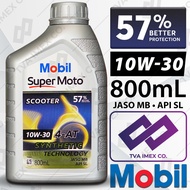 Nhớt Tổng Hợp Xe Tay Ga Mobil Super Moto Scooter 10W40/10w30 4-AT 800ML Made in Singapore