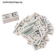 100 Sheets/set Mini Dollar 1:12 Dollhouse Miniature Life Money Us 100 Banknotes .