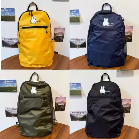 Miffy Lightweight Foldable Backpack Large Capacity Outdoor Travel Backpack Student Portable Lightwei