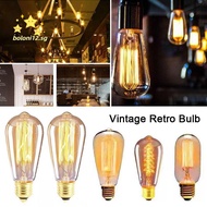 BOLONI12 Vintage Retro Bulb Warm White 40W Ball light E27 holder Antique Incandescent Edison Lamp