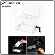 Clear Voting Box Raffle Ticket Box Comment Box Suggestion Box Charity Acrylic Donation Box for Commu