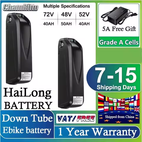 comm battery 48v 20ah 72v 45ah Hailong E Bike Akku 30ah 40ah 50ah 60ah cham-ride Lithium Battery 300
