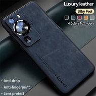 Luxury Lambskin Casing For Huawei P50 P60 Pro P60 Art 2023 Phone Case Fashion Sheepskin Leather Text