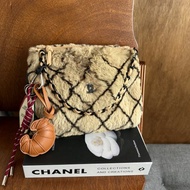 中古包 CHANEL 香奈兒 兔毛鏈條肩背包