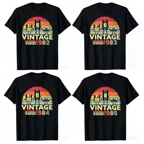 Retro 80'S Tshirt 1980 1981 1982 1983 1984 1985 1986 1987 1988 1989 Birthday Gift Vintage Shirt 80'S