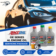 Car Servicing - AMSoil OE Series 4L Fully Synthetic Engine Oil Servicing Package with Labour | 0W20 / 5W30 / 5W40